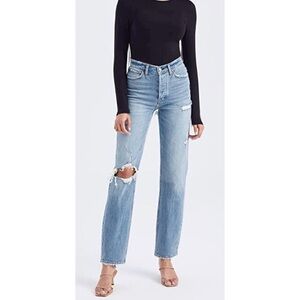 ABERCROMBIE The Dad High Rise Distressed Jeans